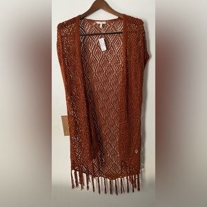 Knit Sweater Vest in terracotta/brown, by Maurices, size L, brand new, WTO
